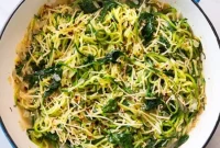 Zucchini Noodles with Spinach and Parmesan Recipe