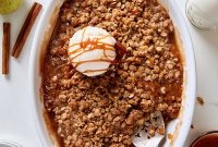 Caramel Pear Oatmeal Crisp — Warm Autumn Dessert Recipe