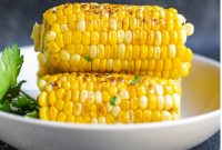 Crispy Air Fryer Corn on the Cob with Garlic Butter