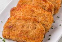 Crispy Fried Pork Chops with Garlic and Herb Pan Drippings