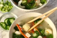 Vegetable Miso Soup Recipe with Tofu and Greens