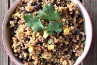 Southwest Quinoa and Black Bean Skillet with Corn and Peppers