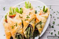 Prosciutto-Wrapped Asparagus Puff Pastry Appetizers