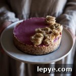 purple sweet potato cheesecake with white sweet potato roses