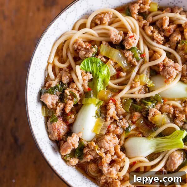 Spicy Pork Noodle Bowl