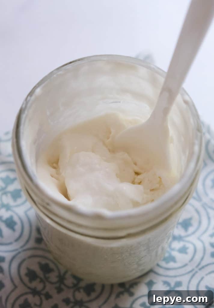 Ice cream in a jar