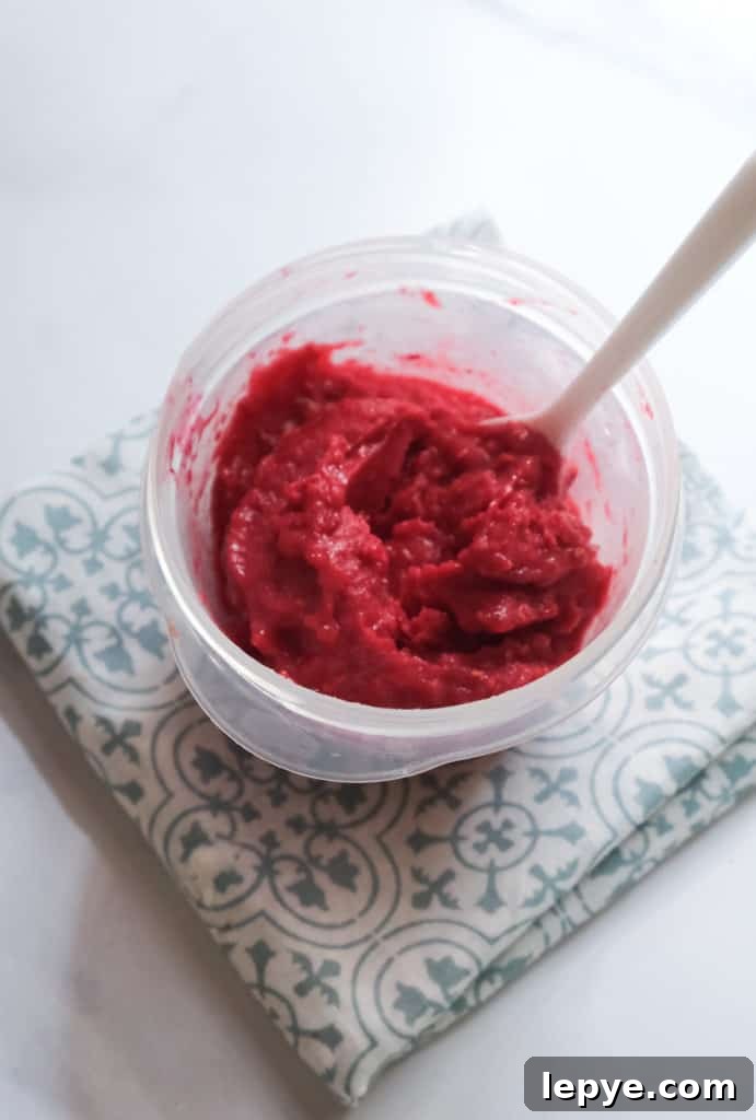 Sorbet in a cup