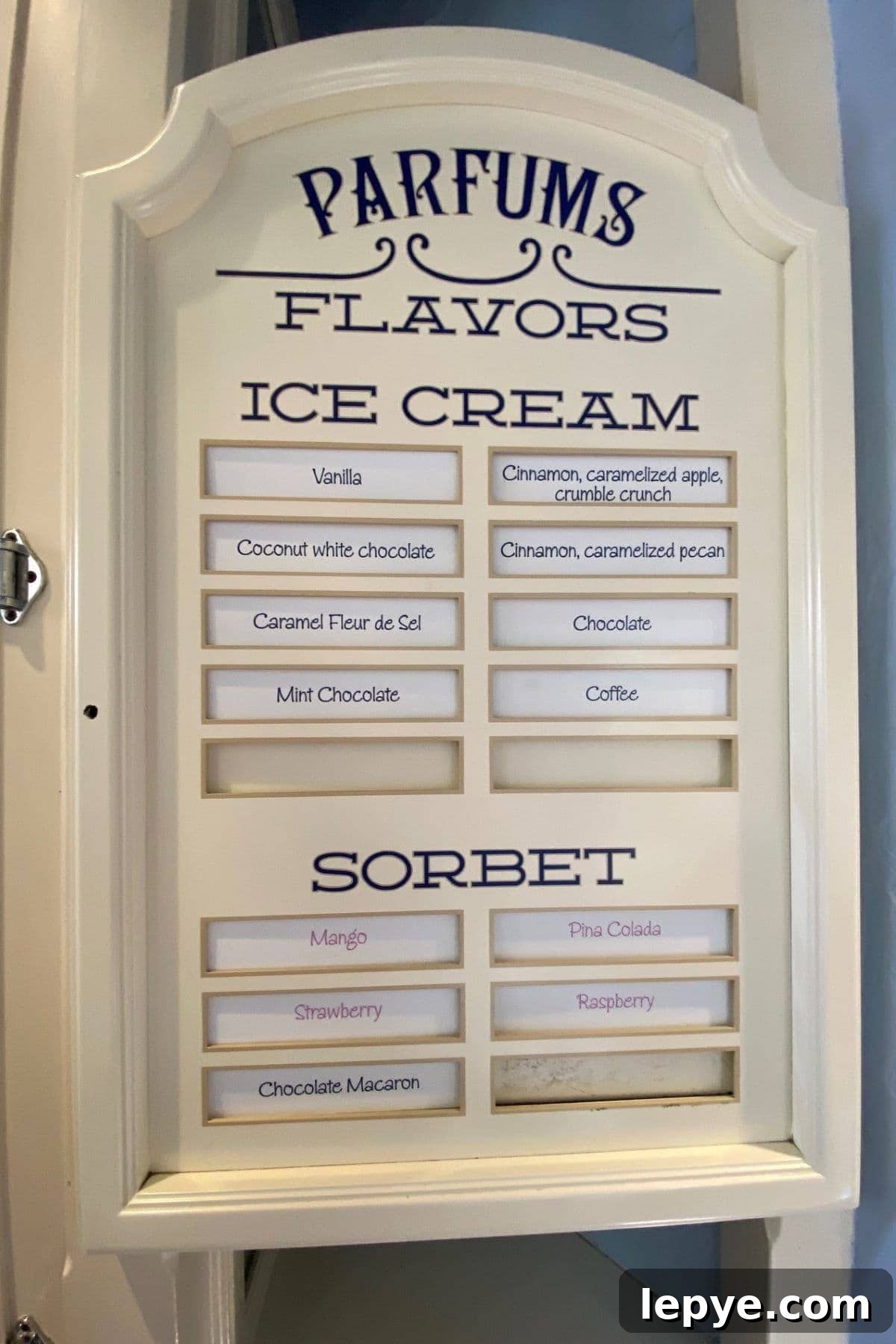 L'Artisan des Glaces ice cream flavors