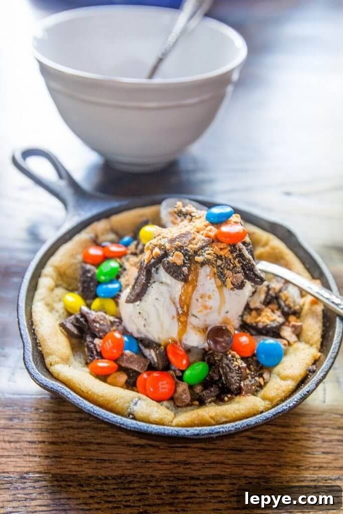 Gooey Skillet Cookie Recipe for Sharing and Dessert Parties 2 skillet cookie