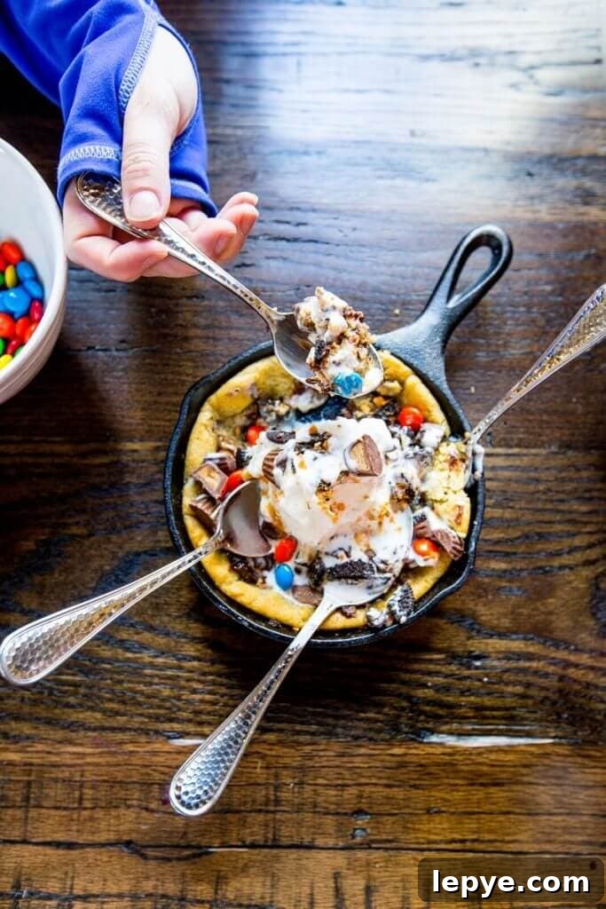 Gooey Skillet Cookie Recipe for Sharing and Dessert Parties 6 skillet cookie