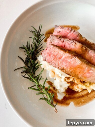 Pan-seared steak