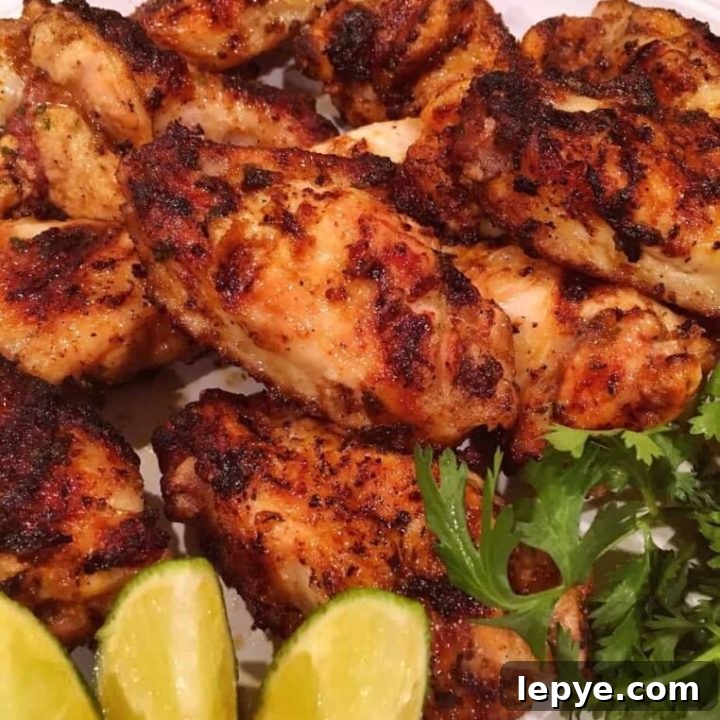 Grilled wings on plate
