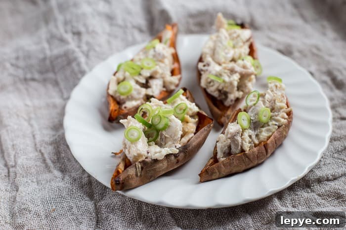 Loaded Chicken Sweet Potato Skins: Savory Stuffed Potato Skins Recipe 2 Chicken Loaded Sweet Potato Skins
