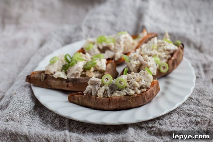Loaded Chicken Sweet Potato Skins: Savory Stuffed Potato Skins Recipe 7 Chicken Loaded Sweet Potato Skins