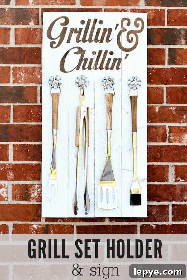 Unique Father's Day Gift and Activity Ideas for 2026 12 DIY grilling and chilling grill set holder and sign