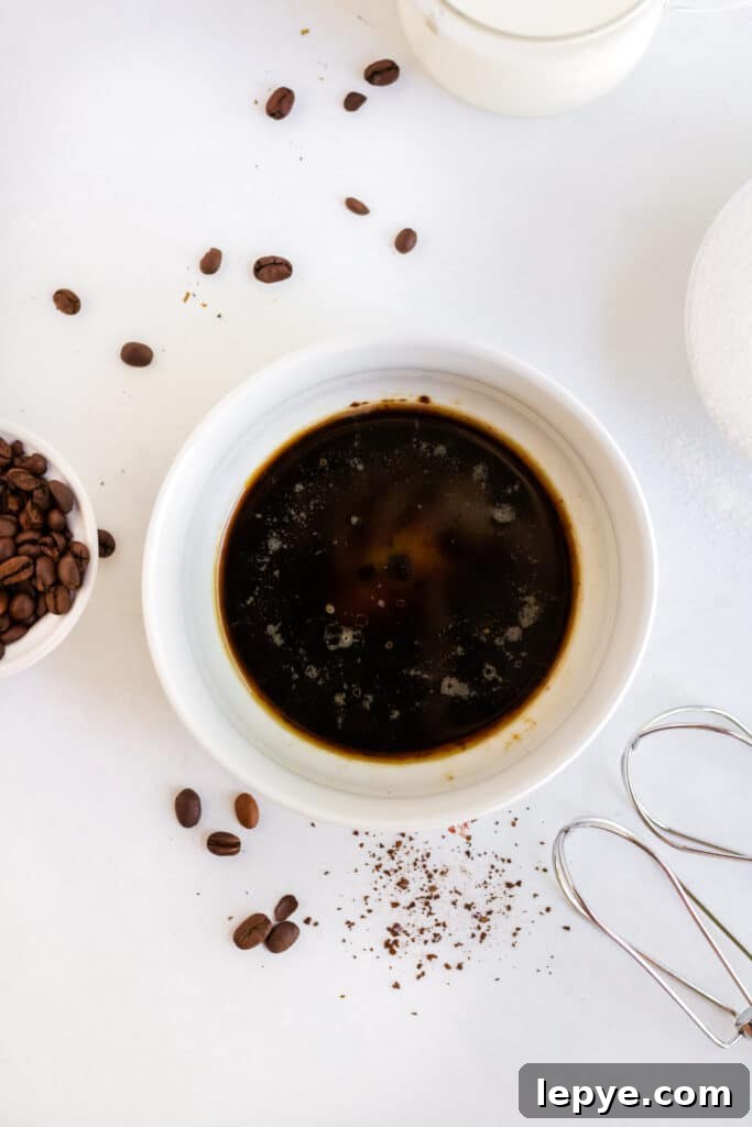 Dalgona coffee topping