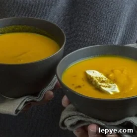 Indian Butternut Squash and Carrot Soup