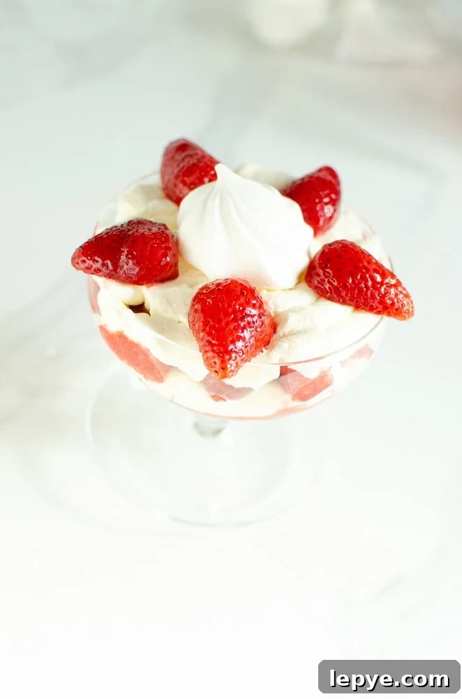 Eton Mess in large single serve glass