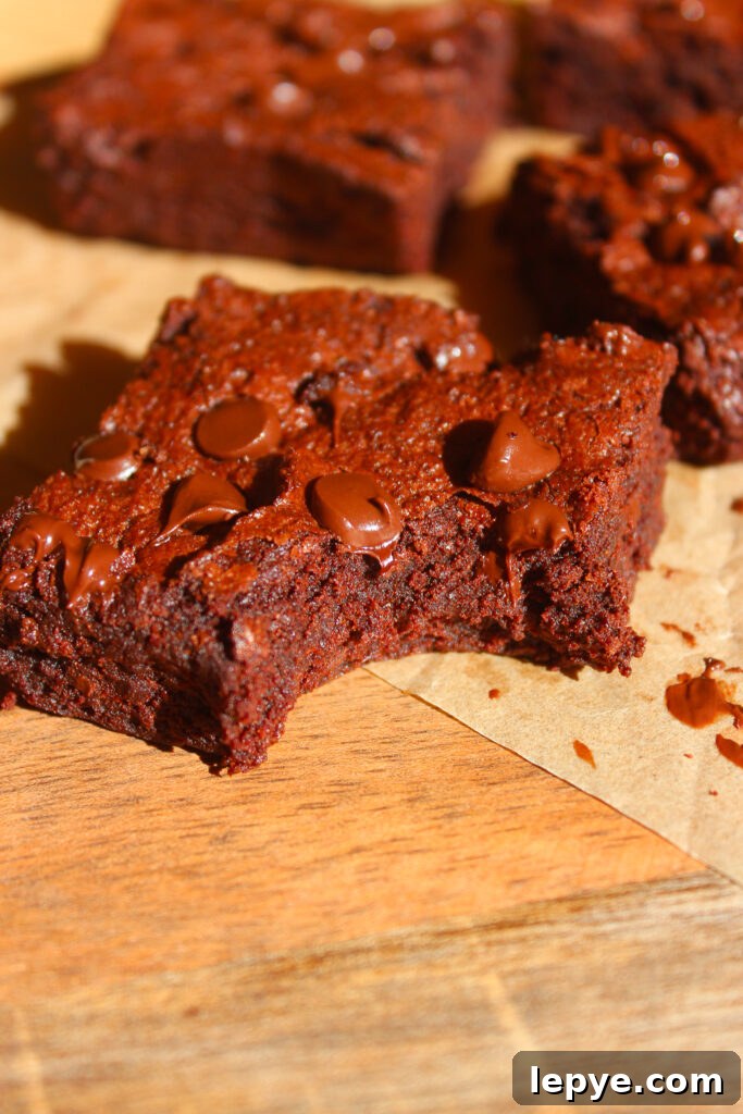 Fudgy Espresso Brownies for Small Batches 3 Brownie cross section
