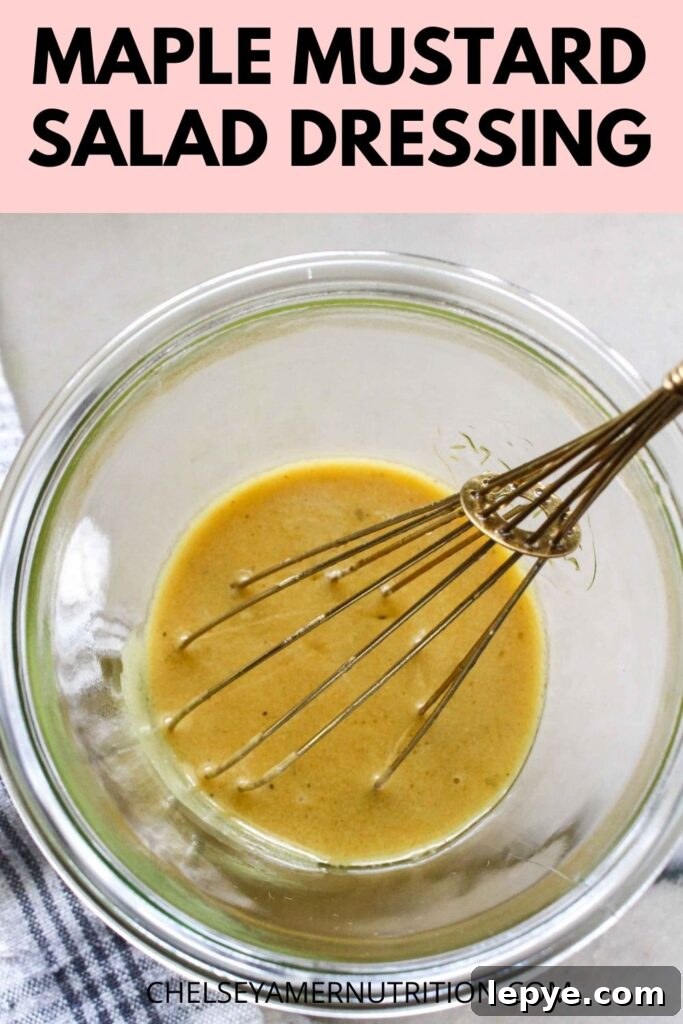 Maple Mustard Salad Dressing Recipe (Quick & Tangy) 6 Maple Mustard Dressing