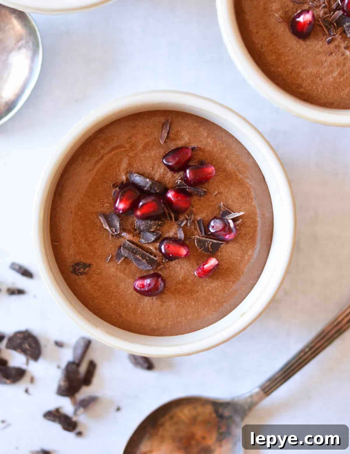 Decadent Chocolate Mousse Recipe for Silky, No-Bake Perfection 21 the topside of chocolate mousse.