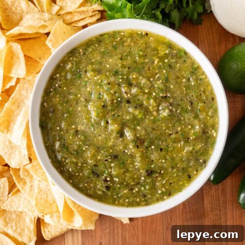 Roasted Tomatillo Salsa featured image