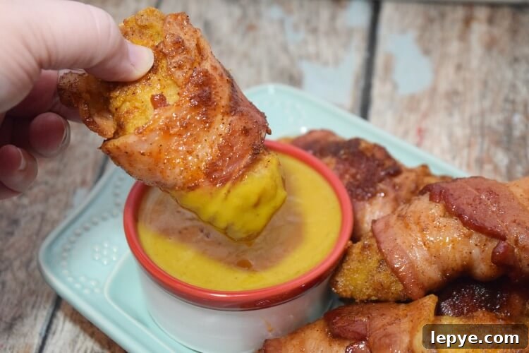 Sweet and Spicy Bacon-Wrapped Chicken Strips Recipe 10 Finished Bacon Wrapped Chicken Strips