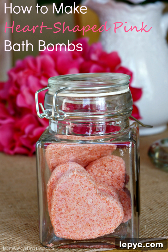 Heart Shaped Pink Bath Bombs