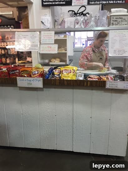 The Covered Wagon features a deli for made-to-order sandwiches. I'm kind of glad I don't live clsoer to it, because I'd be there way too much!