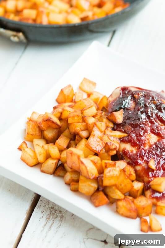 Delicious pan fried potatoes ohsweetbasil.com