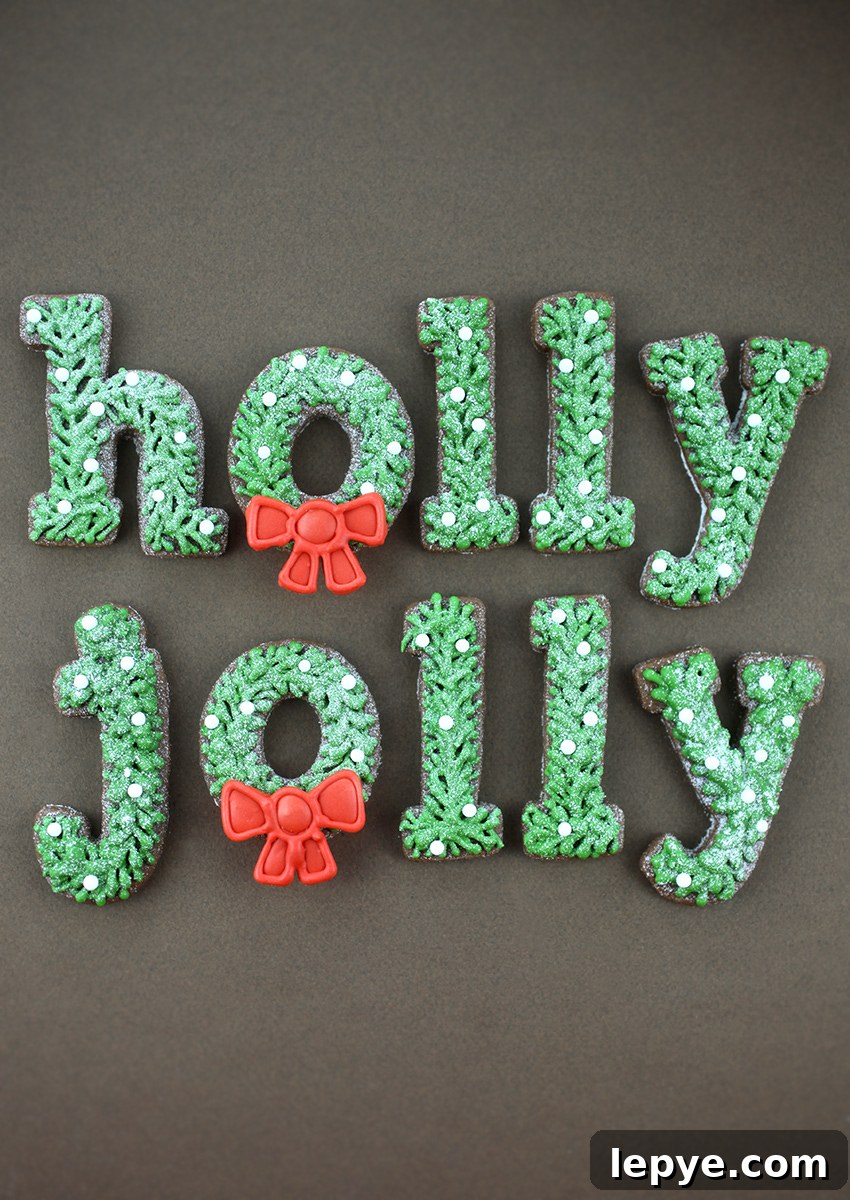 Christmas Letter Cookies: 4 Festive Ways to Decorate and Gift 9 Holly Jolly Sugar Cookies
