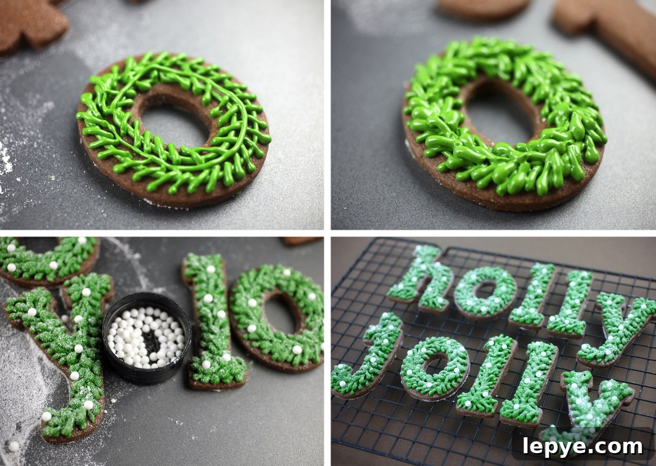Christmas Letter Cookies: 4 Festive Ways to Decorate and Gift 10 Holly and Jolly