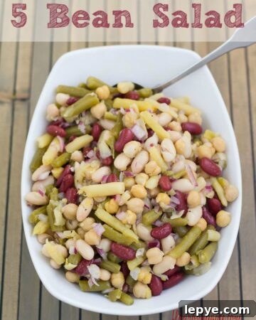 5 Bean Salad recipe is a perfect summer side dish recipe. This Bean Salad recipe is a light and healthy side dish