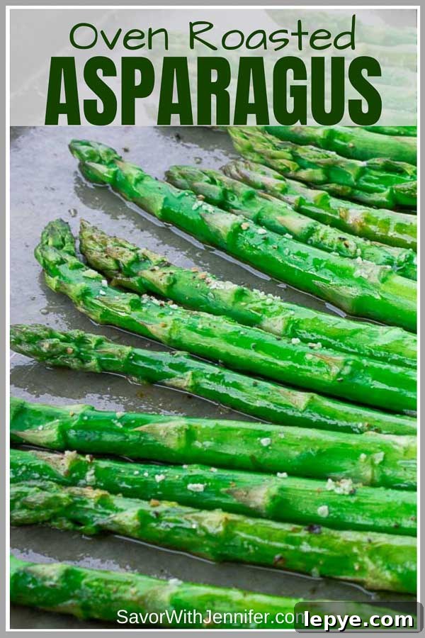 Easy Oven Roasted Asparagus Pinterest Pin