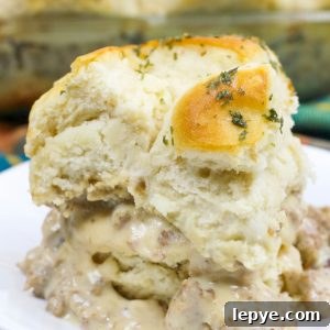 biscuits and gravy casserole