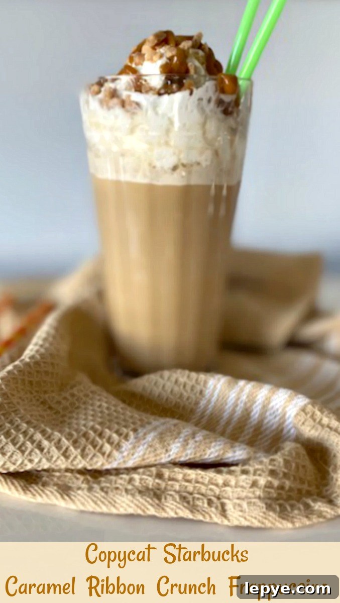 Homemade Starbucks Caramel Ribbon Crunch Frappuccino Recipe 8 Final frappuccino photo