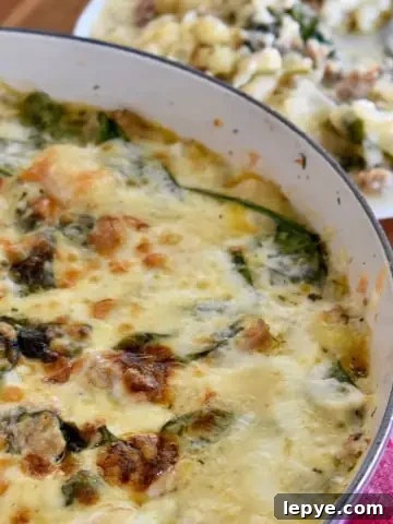 Creamy Gnocchi with Italian Sausage.