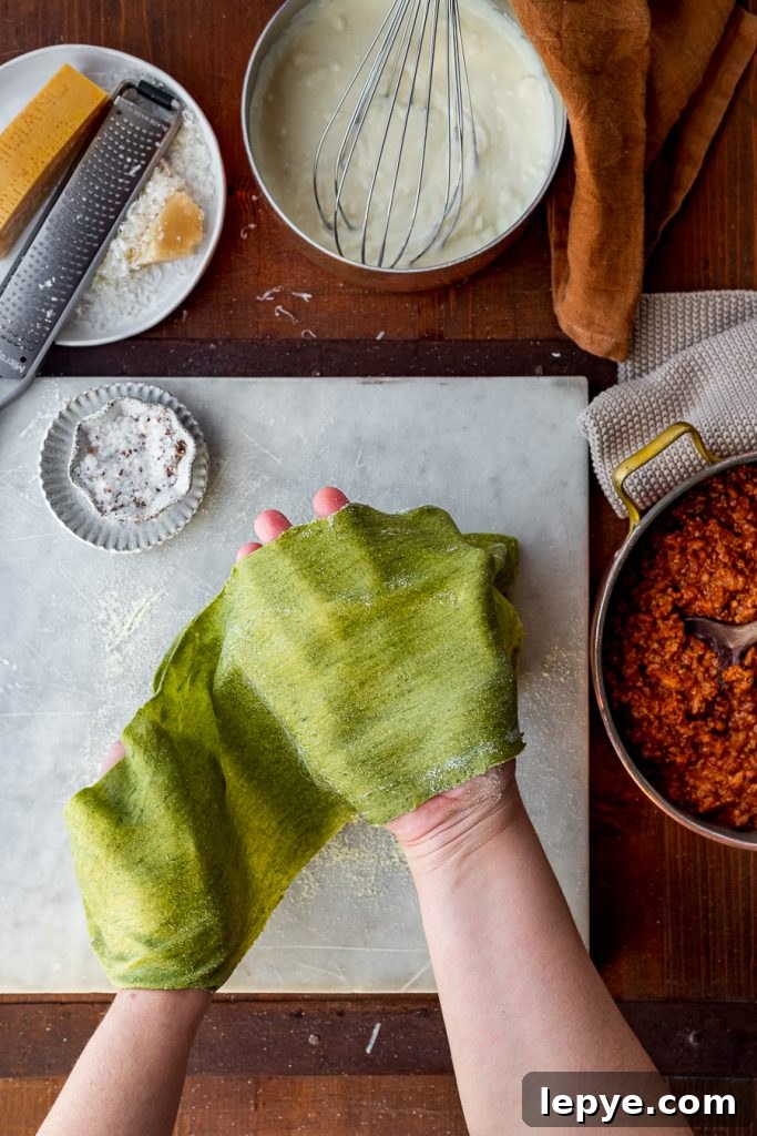 Authentic Lasagne alla Bolognese: Classic Recipe & Tips 5 Home made spinach lasagna sheets
