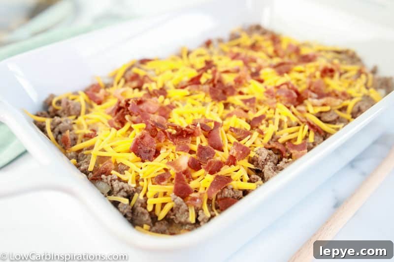 baked casserole close up