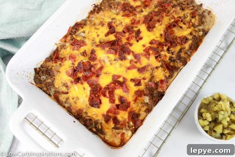 finished casserole on a plate
