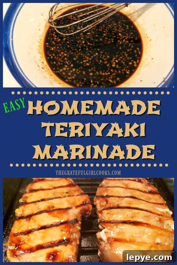 Make easy homemade teriyaki marinade in 5 minutes! This Asian-inspired sauce flavors and tenderizes chicken, steak, pork & seafood, before cooking.