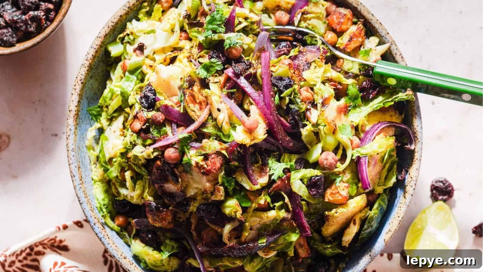 16 Festive Winter Salads Featuring Cranberry Flavors for Every Celebration 14 Chaat-Style Shaved Brussels Sprouts Salad