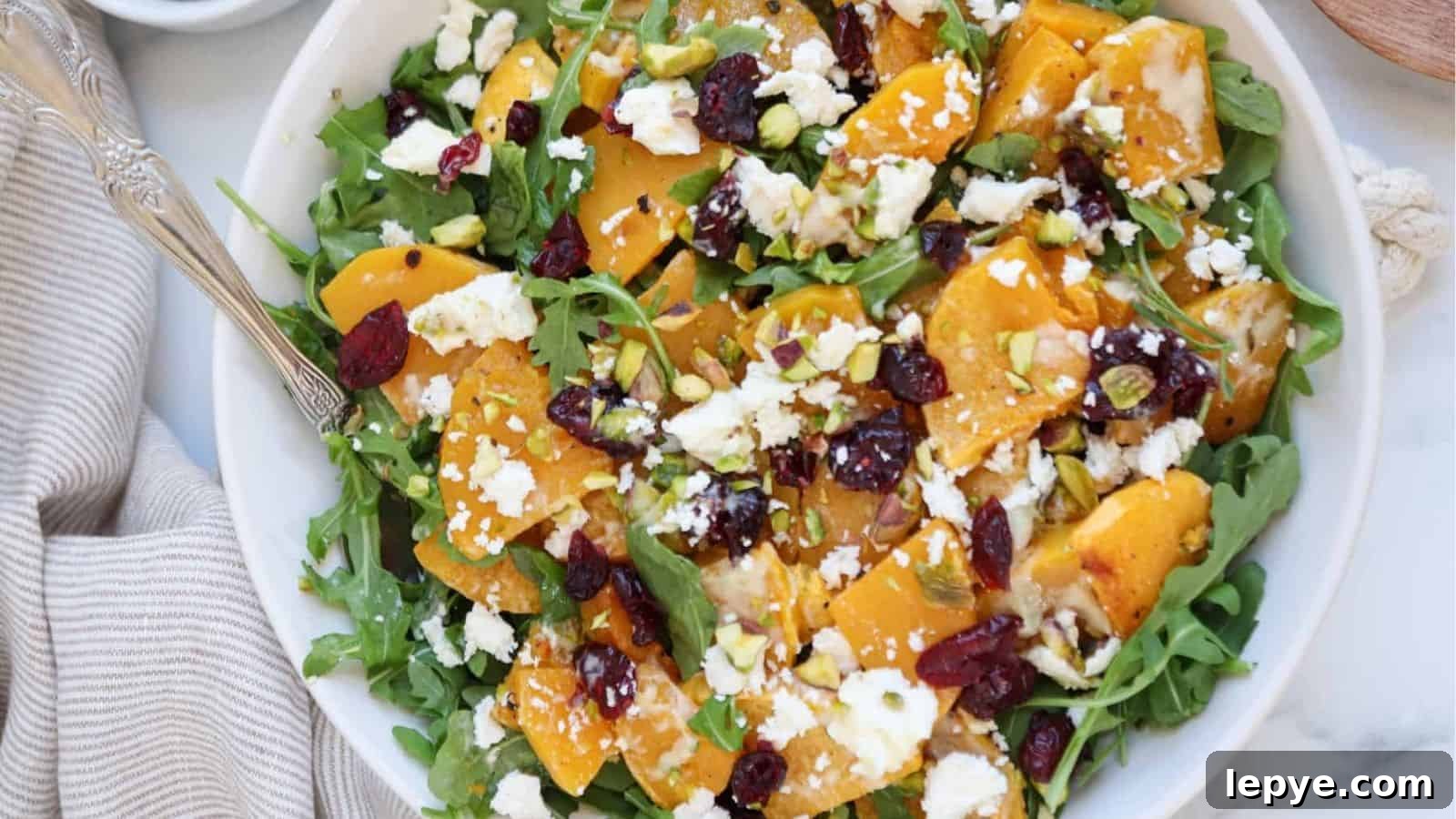 16 Festive Winter Salads Featuring Cranberry Flavors for Every Celebration 5 Butternut Squash Feta Salad