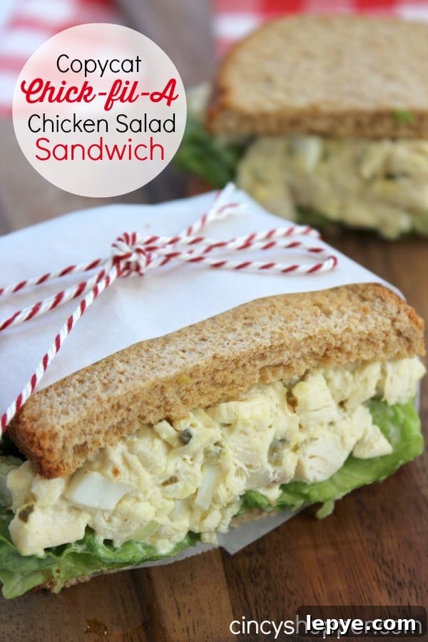 CopyCat Chick-fil-A Chicken Salad Sandwich Recipe. Great to make at home for quick and easy lunch and dinners. Perfect for spring and summer.