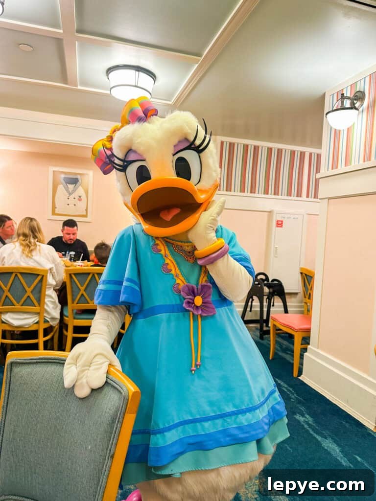 Cape May Café Breakfast Menu & Tips for Dining at Disney's Beach Club 14 Daisy at Cape May Cafe.