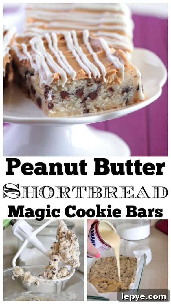 White Chocolate Peanut Butter Shortbread Cookie Bars 15 magic cookie bars