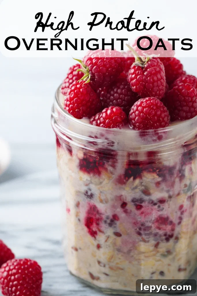 High-Protein Overnight Oats Recipe for Meal Prep and Muscle 2 high protein overnight oats with text