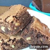 Chewy Walnut Brownies with Gooey Chocolate Center 5 img 383 4
