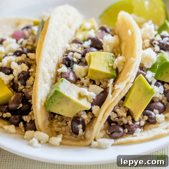 Quinoa and Black Bean Tacos