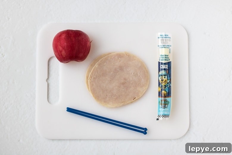 Turkey Apple Cheese Kabob Ingredients